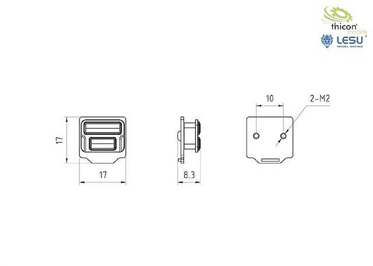 Thicon Models 58552 LED-Set 1:14 Feu arrière 1 paire(s)