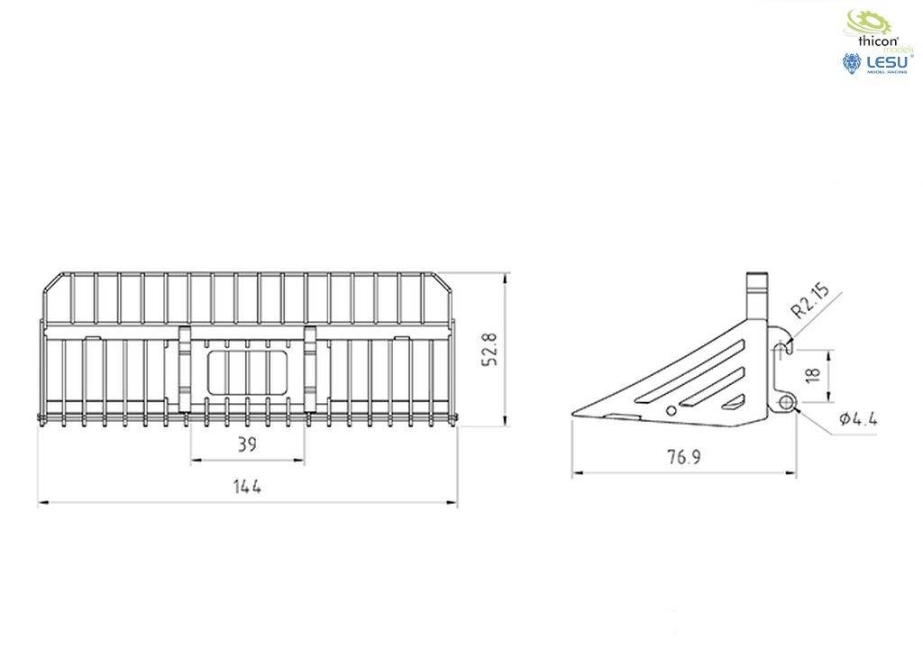 Thicon Models 58553 1:14 Godet cribleur 1 pc(s)