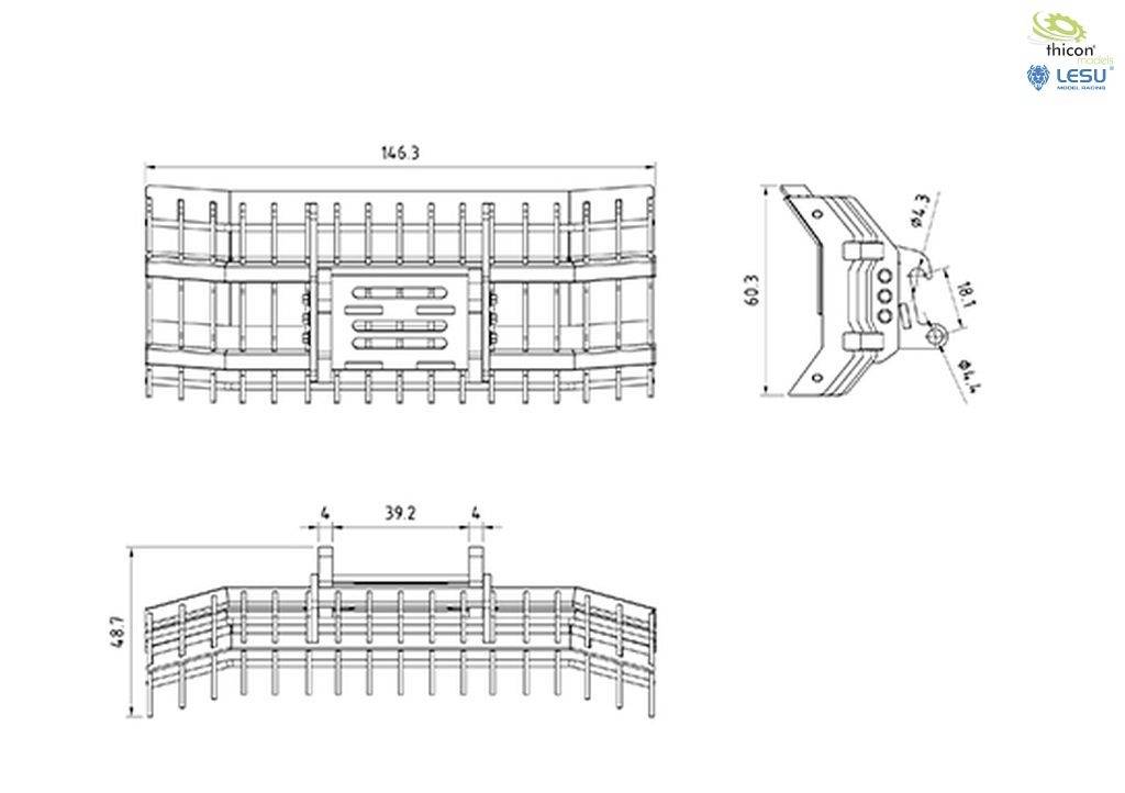 Thicon Models 58560 1:14 Pelle-rateau niveleuse 1 pc(s)