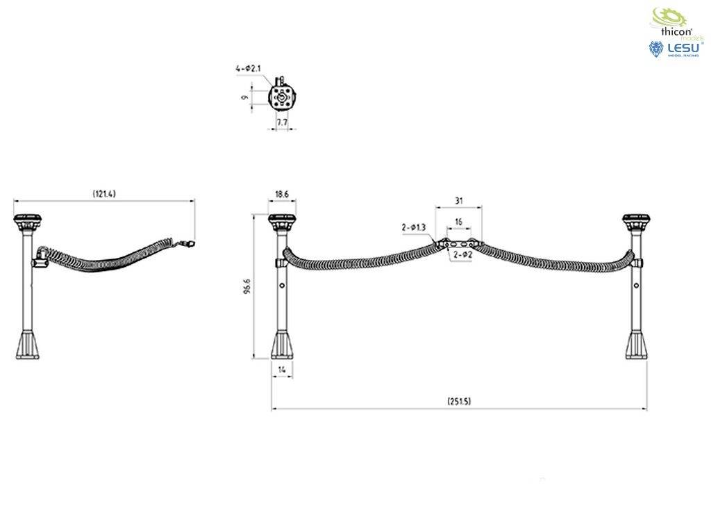 Thicon Models 58610 1:14 Antenne GPS 1 pc(s)