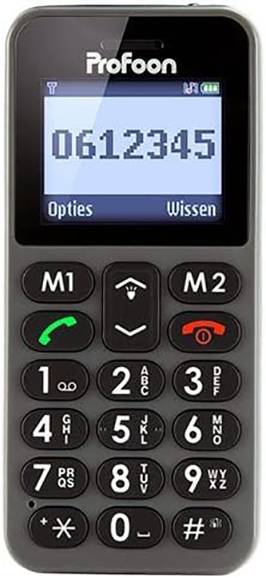 Profoon Senior PM-778 Téléphone portable pour séniors Touche SOS noir