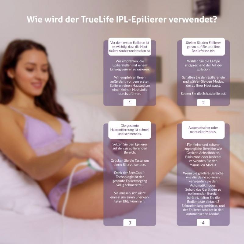 truelife BELLE IPL E5 Epilateur à lumière pulsée IPL blanc, vert