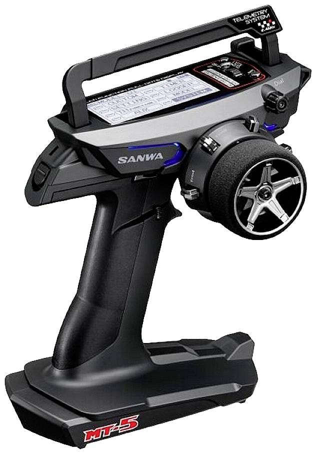SANWA MT-5 PC Radiocommande à poignée pistolet 2,4 GHz Nombre de canaux: 4