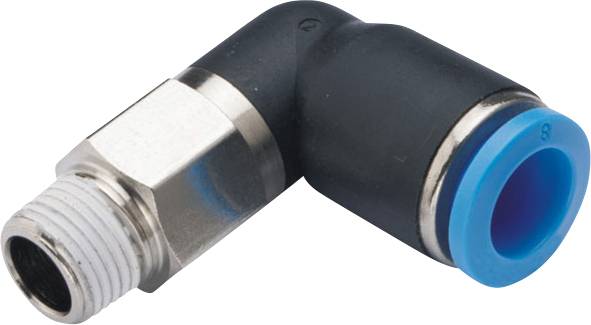 TRU COMPONENTS Raccord coudé GPL8-02 Ø de tuyau: 8 mm Taille du filetage: R1/4 1 pc(s)