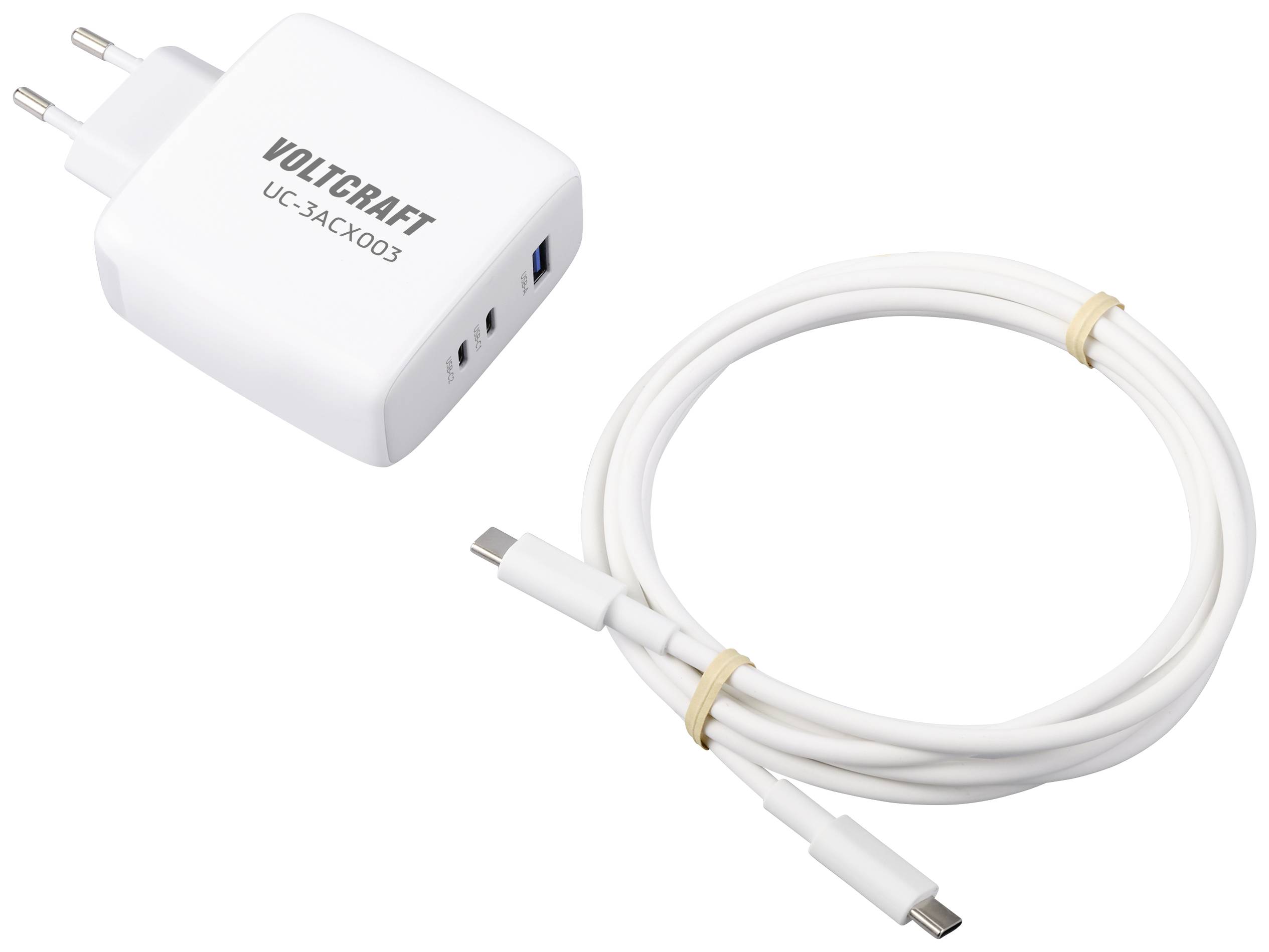 VOLTCRAFT UC-3ACX003 Chargeur USB 120 W intérieure Courant de sortie (max.) 5 A 3 x 1x USB-A, 2x USB-C® GaN