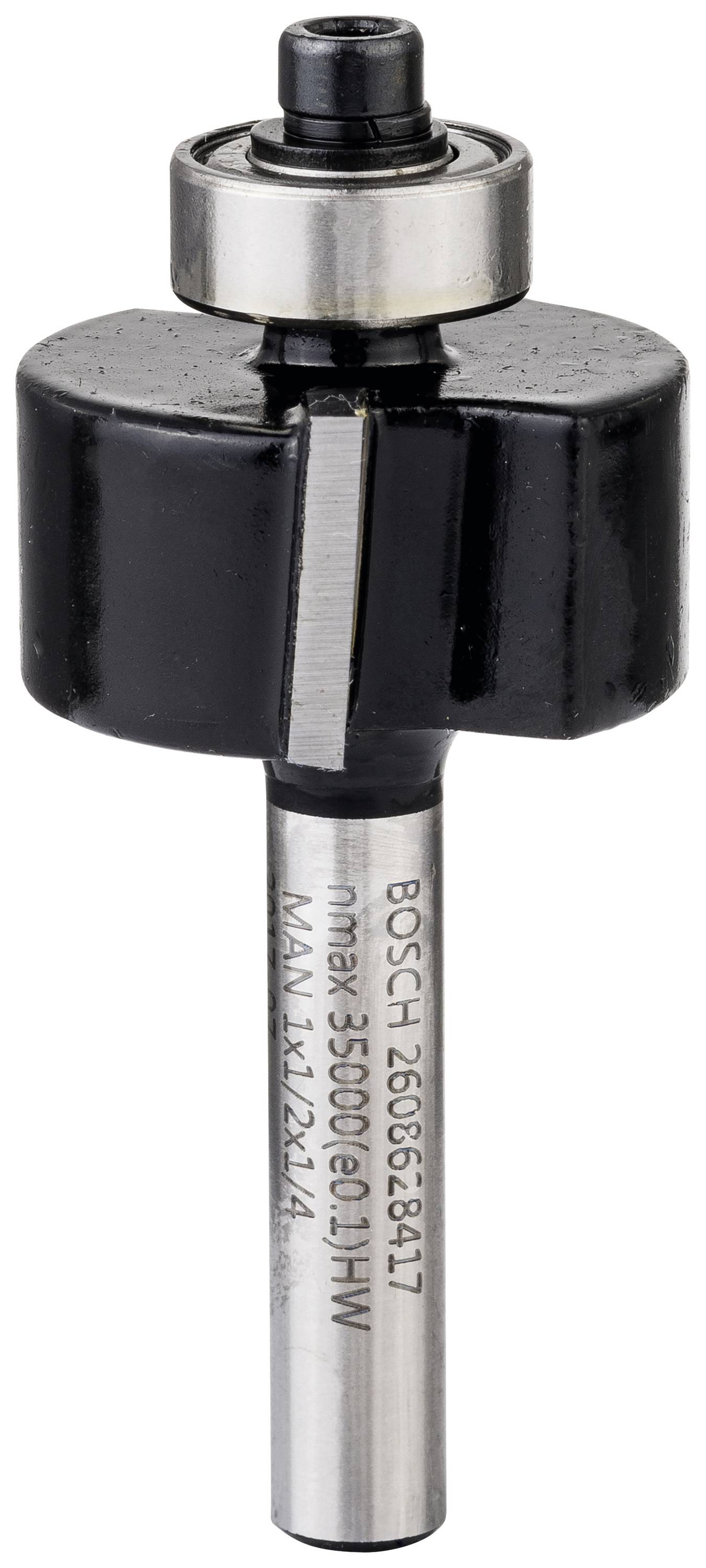 Fraise supérieure avec roulement à billes en haut et inscription : B*SCH 2608628417, max 35000 01 HW MAN 11 12x14.