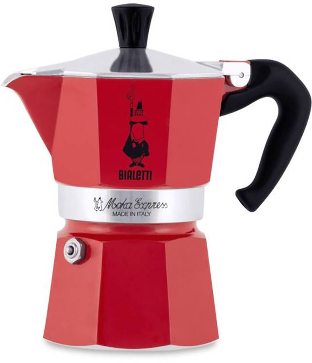 Bialetti Moka Express 6 Cup Cafetière italienne rouge