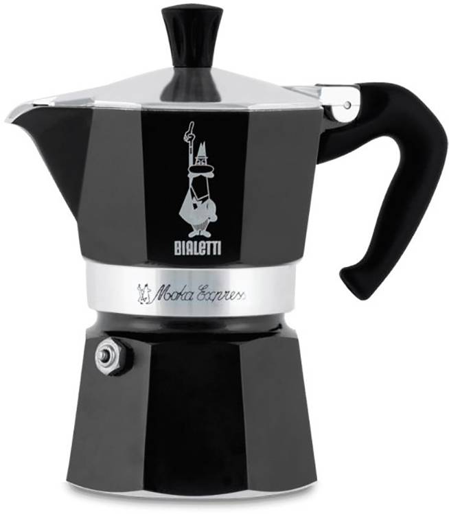 Bialetti Moka Express 6 Cup Cafetière italienne noir