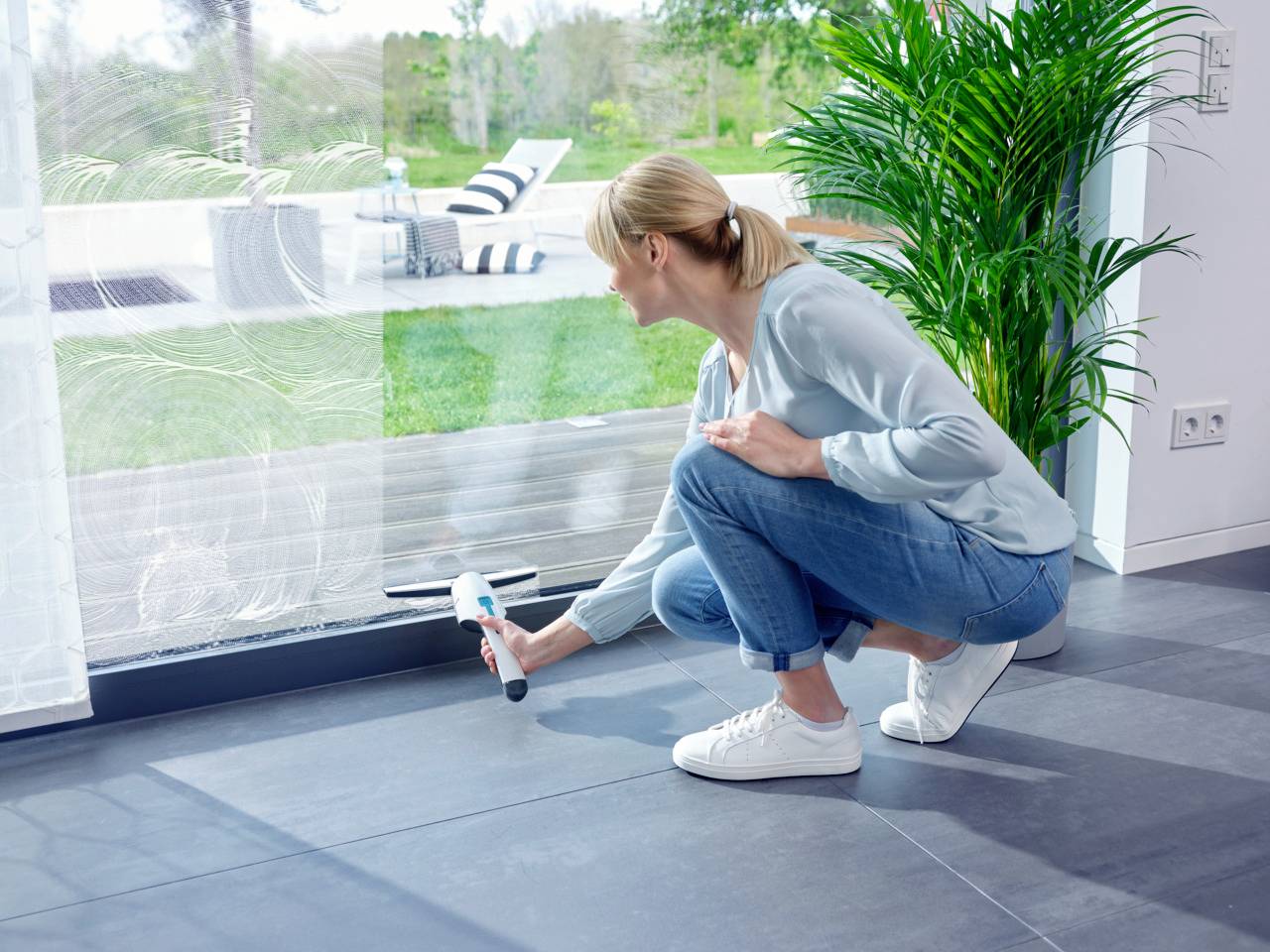 Leifheit Nemo+SprayClean Nettoyeur vitres blanc