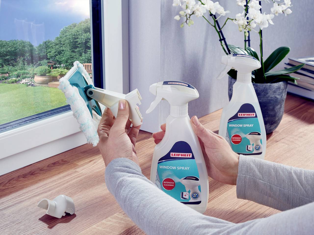 Leifheit Nemo+SprayClean Nettoyeur vitres blanc