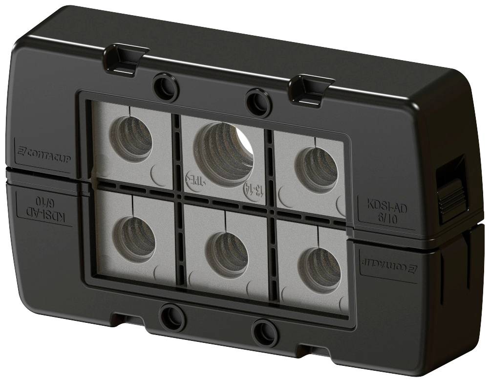 CONTA-CLIP KDSI-SET 6/10 BK Passe-câbles Polyamide 6.6 noir 1 pc(s)