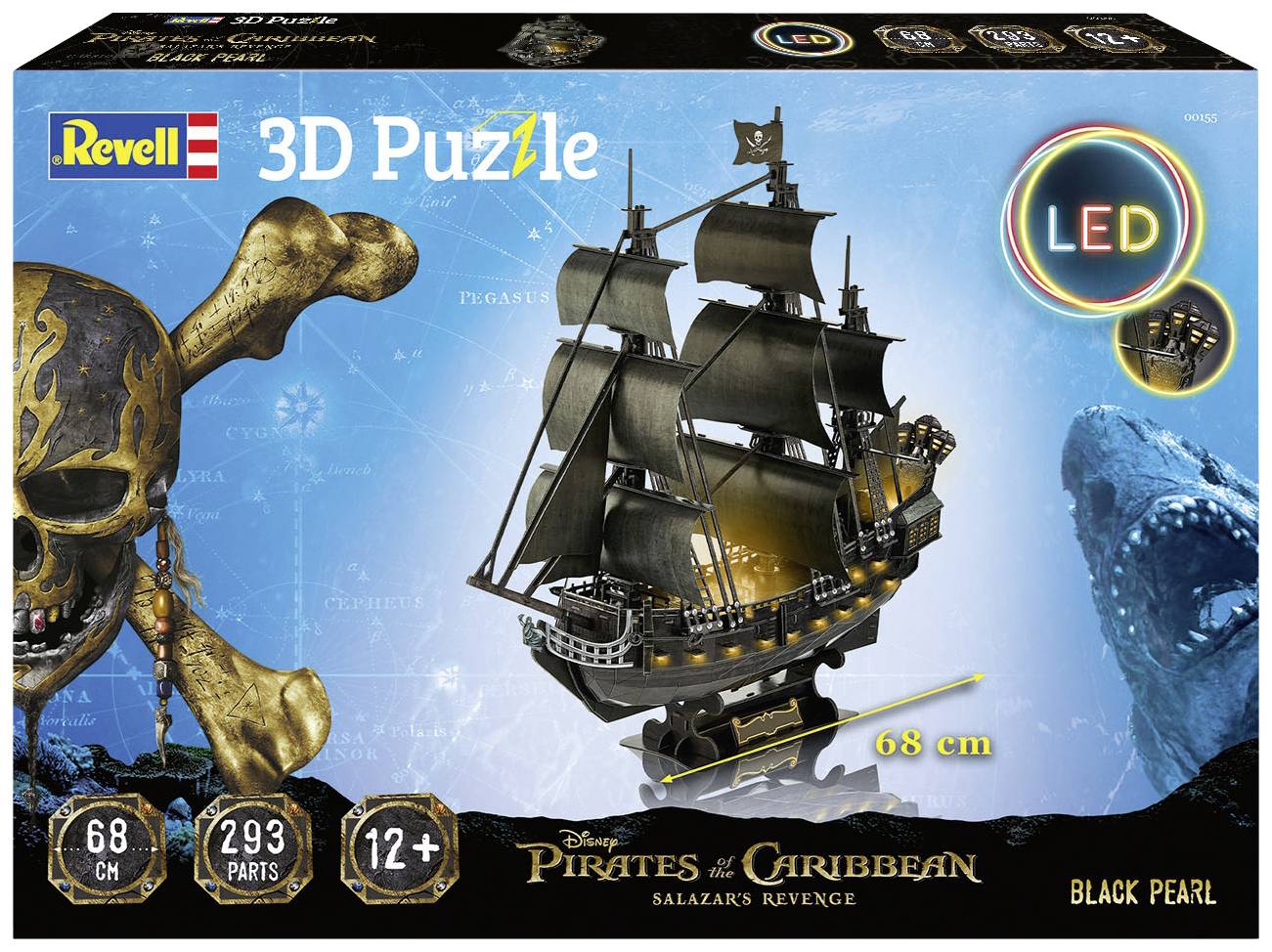 Puzzle 3D noir Pearl LED Edition 00155 Black Pearl LED Edition 1 pc(s)
