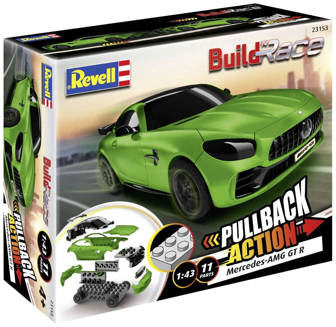 Revell 23153 Build 'n Race Mercedes-AMG GT R, grün Maquette de voiture 1:43