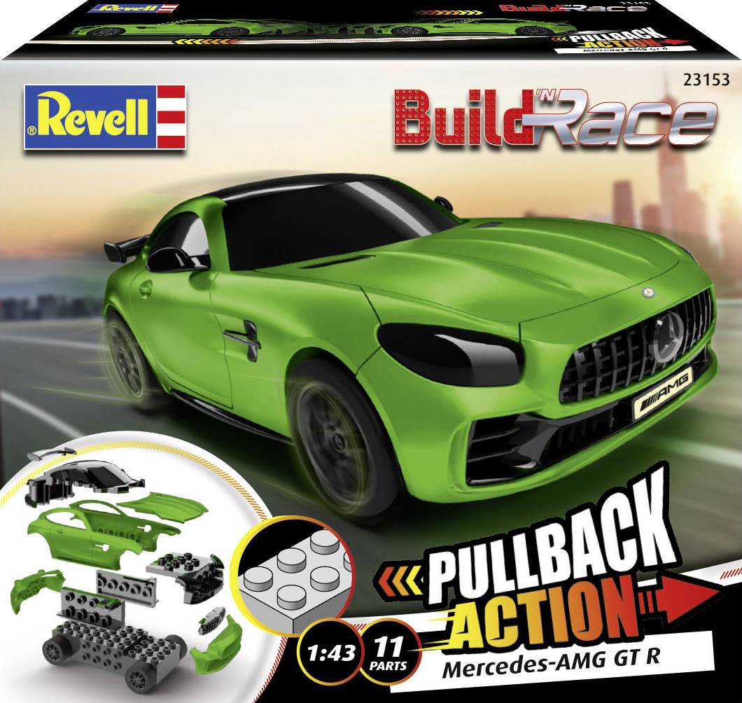 Revell 23153 Build 'n Race Mercedes-AMG GT R, grün Maquette de voiture 1:43