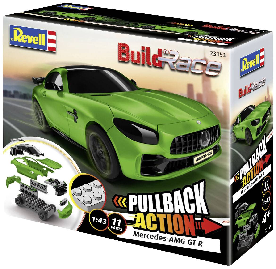 Revell 23153 Build 'n Race Mercedes-AMG GT R, grün Maquette de voiture 1:43