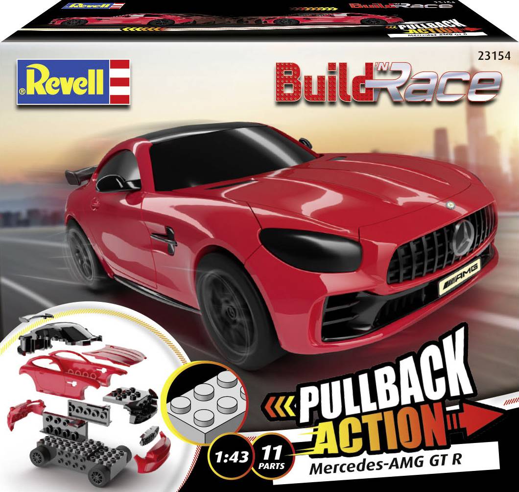 Revell 23154 Build 'n Race Mercedes-AMG GT R, rot Maquette de voiture 1:43
