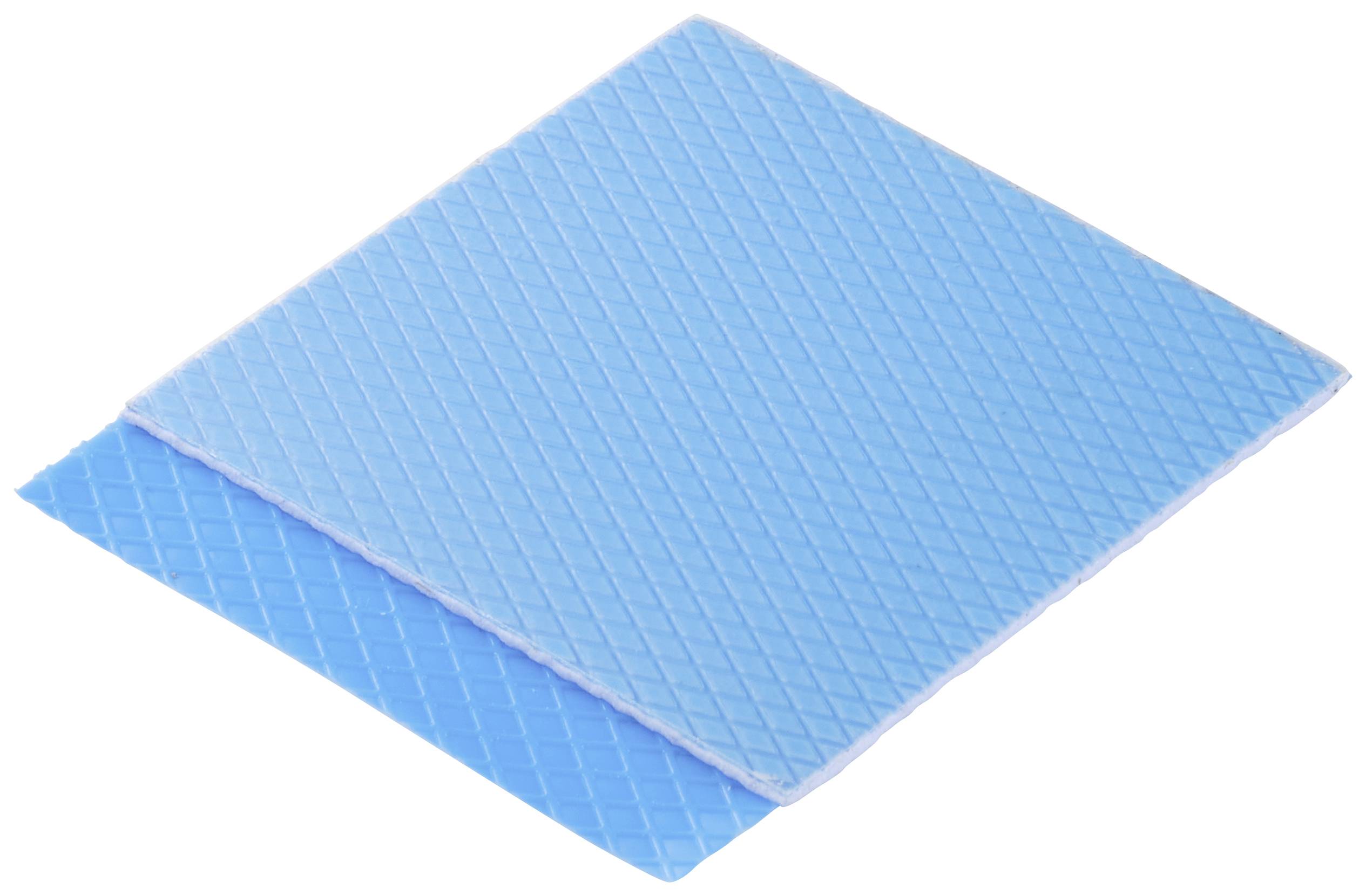 Deux lingettes de nettoyage bleues avec un motif en losange sont superposées. Elles semblent douces et absorbantes.