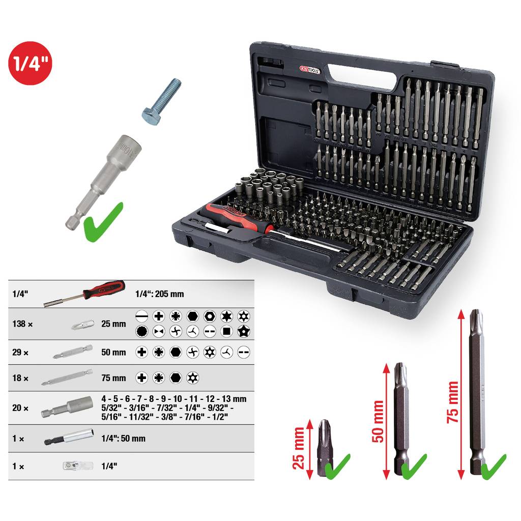 KS Tools 911.2008 911.2008 Jeu d'embouts