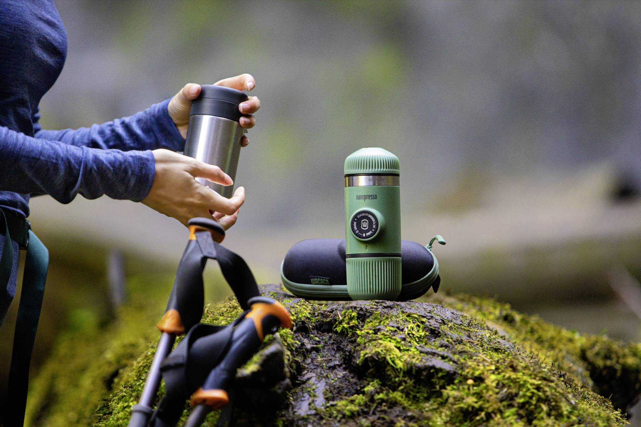 Wacaco WAC-Nano-Mg Machine à expresso vert mousse