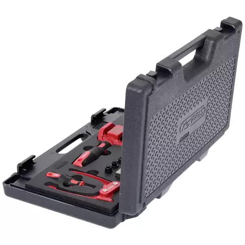 KS Tools 122.1290 Jeu de forets à sertir pour câble de frein universel FLAREFIX 1 avec broche hydraulique, 16 pcs KS Tools 122.1290 Jeu de forets à sertir pour câble de frein universel FLAREFIX 1 avec broche hydraulique, 16 pcs