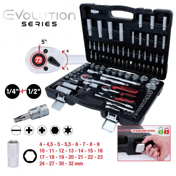 KS Tools 911.0694 Jeu de clés à douille 94 pièces 911.0694