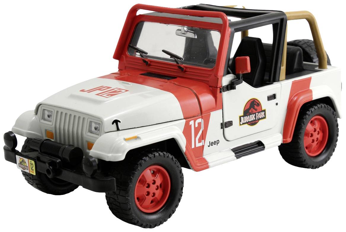 JADA TOYS Jurassic Park 1992 Jeep Wrangler 1:24 Modèle réduit de voiture