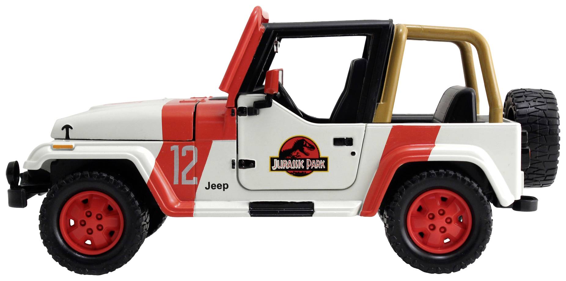 JADA TOYS Jurassic Park 1992 Jeep Wrangler 1:24 Modèle réduit de voiture