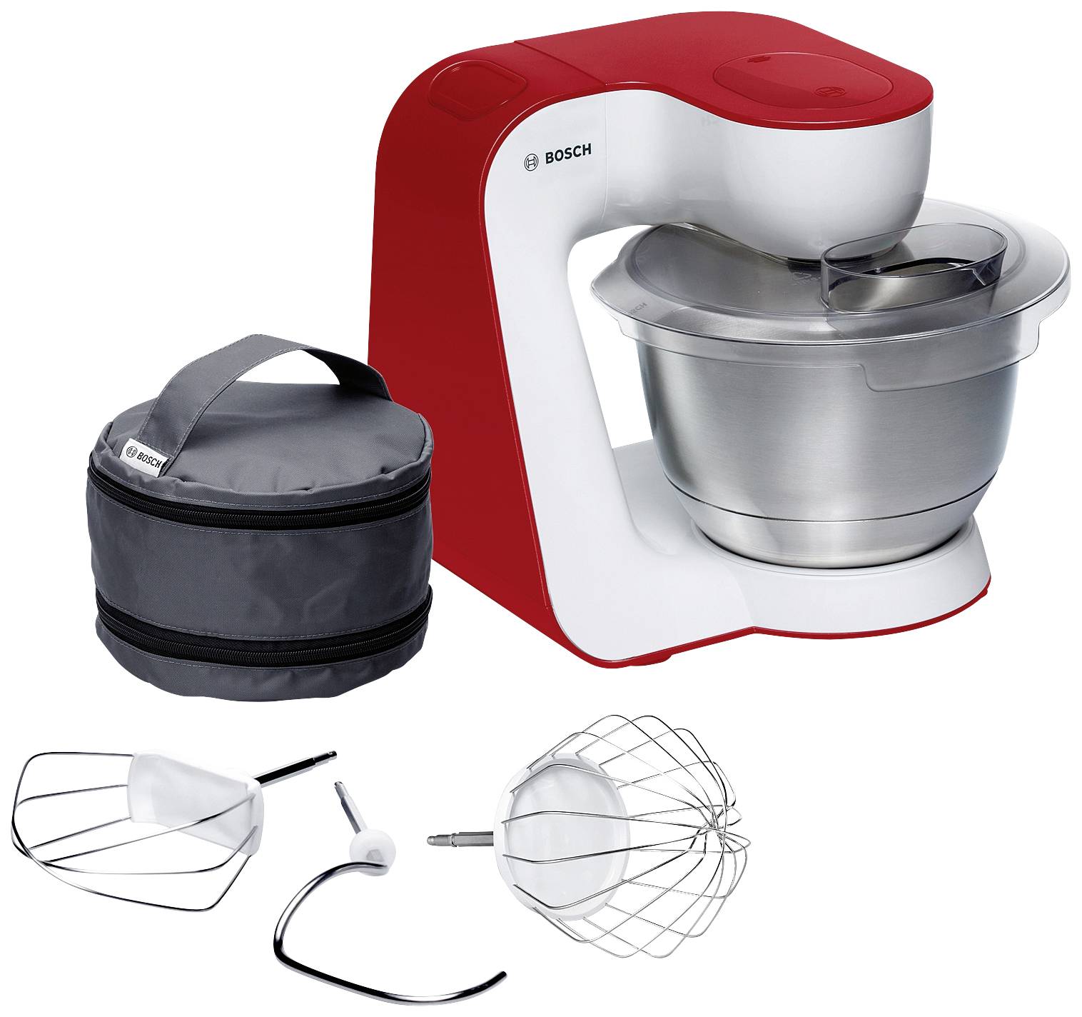 Bosch Haushalt MUM54R00 Robot de cuisine 900 W blanc, rouge