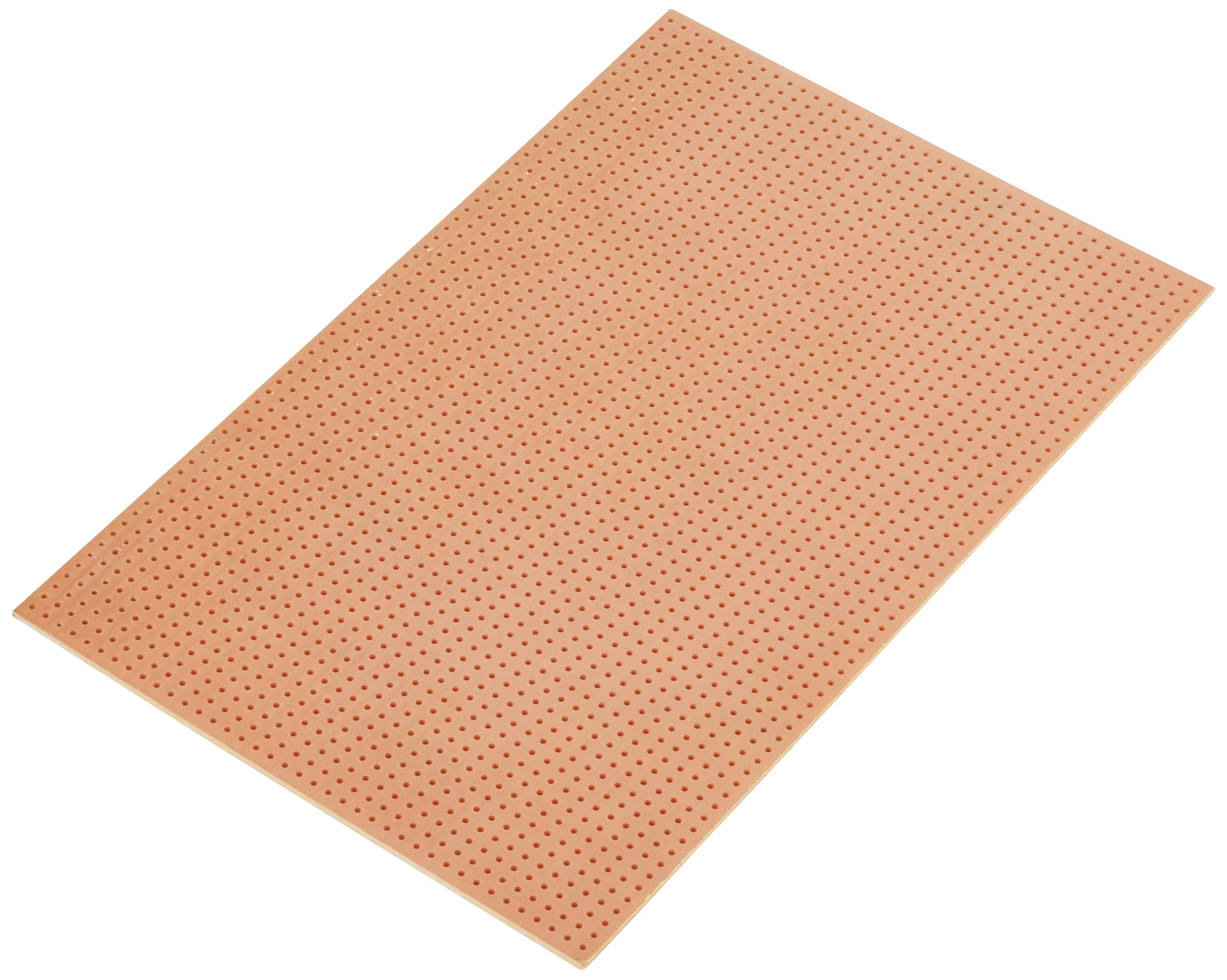Une plaquette de prototypage orange, rectangulaire, avec des trous régulièrement répartis, adaptée aux prototypes de circuits électroniques.
