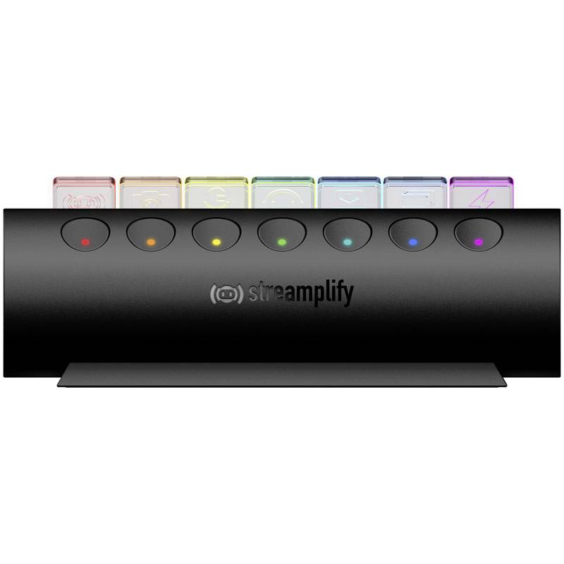 Hub USB 3.0 Streamplify Streamplify HUB CTRL 7, 7x USB 3.0 Typ A, RGB, 12V, EU-Netzkabel - schwarz noir