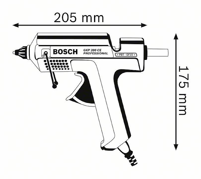 Bosch Professional GKP 200 CE Pistolet à colle 11 mm 500 W 230 V 1 pc(s)