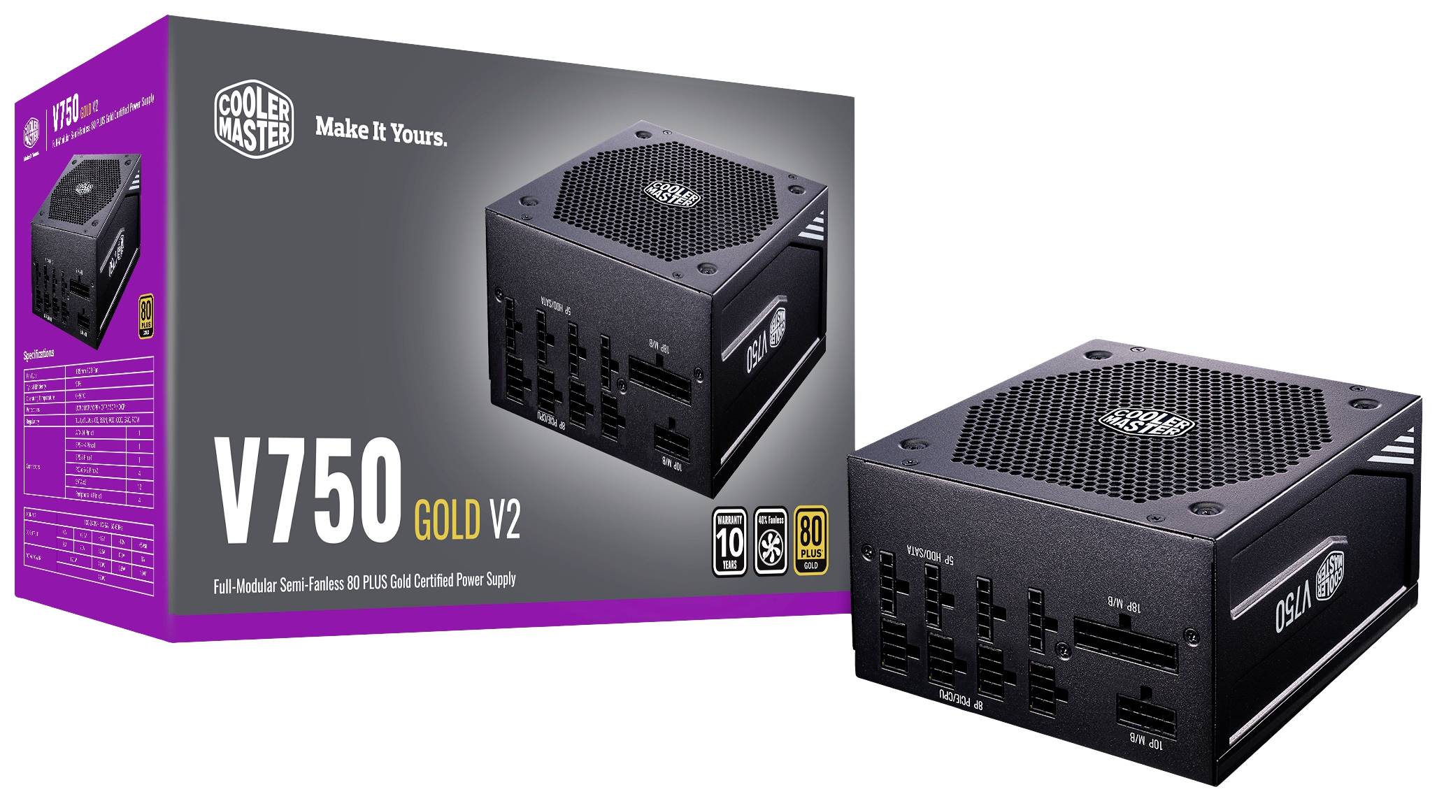 Cooler Master V Gold V2 750W A/EU Cable Alimentation PC 750 W ATX 80PLUS® Gold