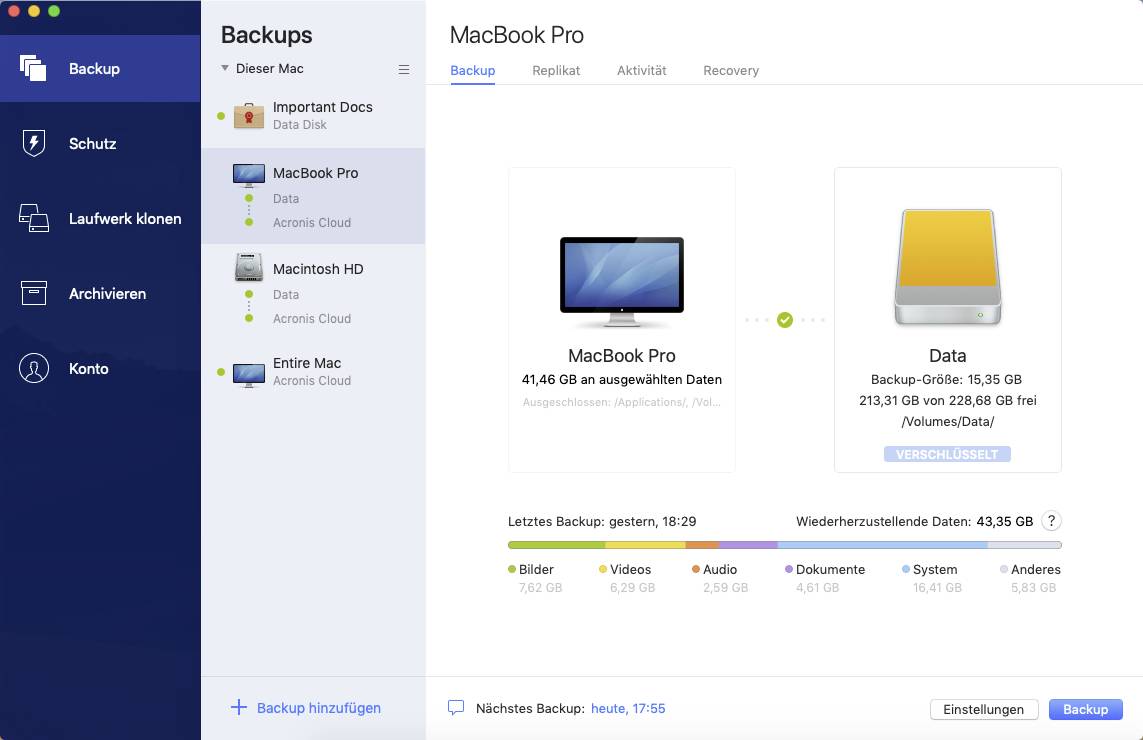 Acronis Cyber Protect Home Office Advanced EU licence annuelle, 1 licence Windows, Mac, iOS, Android Logiciel de sécurité