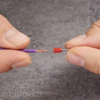Quadrios 22C428 Embout simple d'extrémité de câble 1.5 mm² partiellement isolé noir 1 set Quadrios 22C428 Embout simple d'extrémité de câble 1.5 mm² partiellement isolé noir 1 set