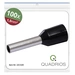 Quadrios 22C428 Embout simple d'extrémité de câble 1.5 mm² partiellement isolé noir 1 set Quadrios 22C428 Embout simple d'extrémité de câble 1.5 mm² partiellement isolé noir 1 set