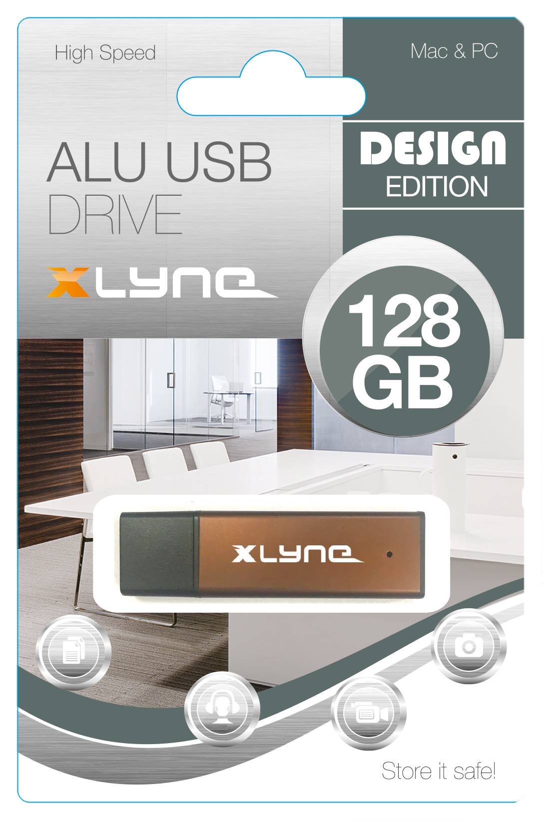 Xlyne ALU Clé USB 128 GB aluminium, bronze 177570-2 USB 2.0