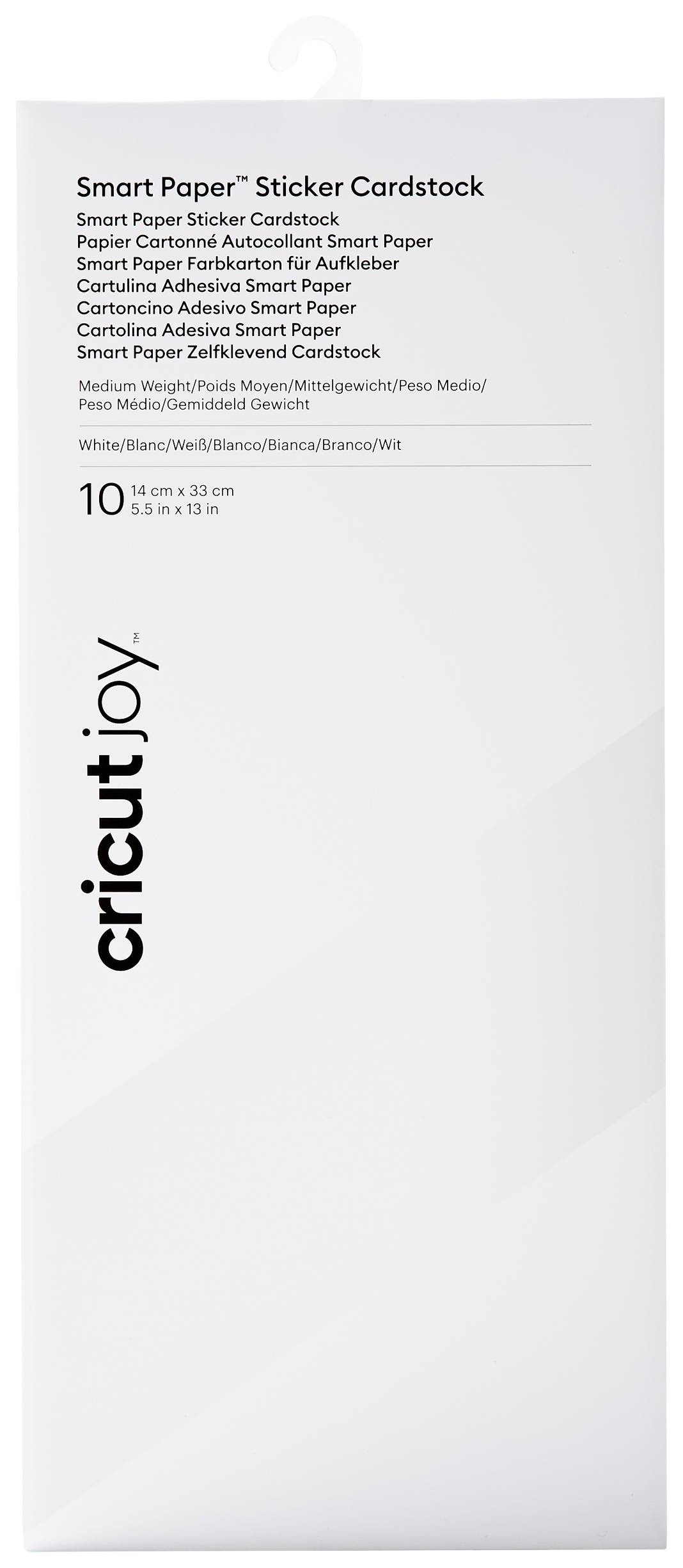 Cricut Joy Smart Sticker Cardstock Carton de couleur blanc