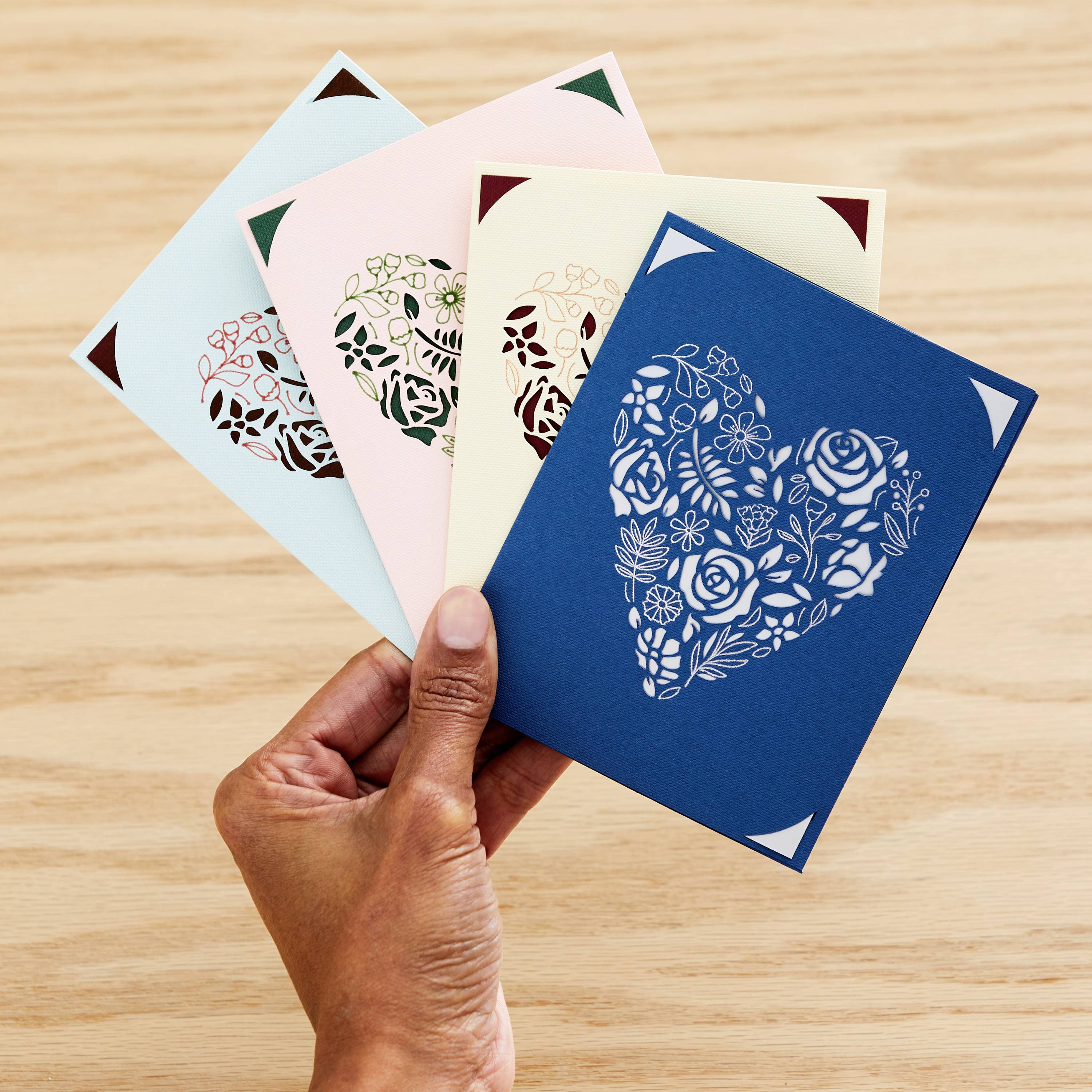 Cricut Insert Cards Sensei R10 Set de cartes bleu tulipe, poudre
