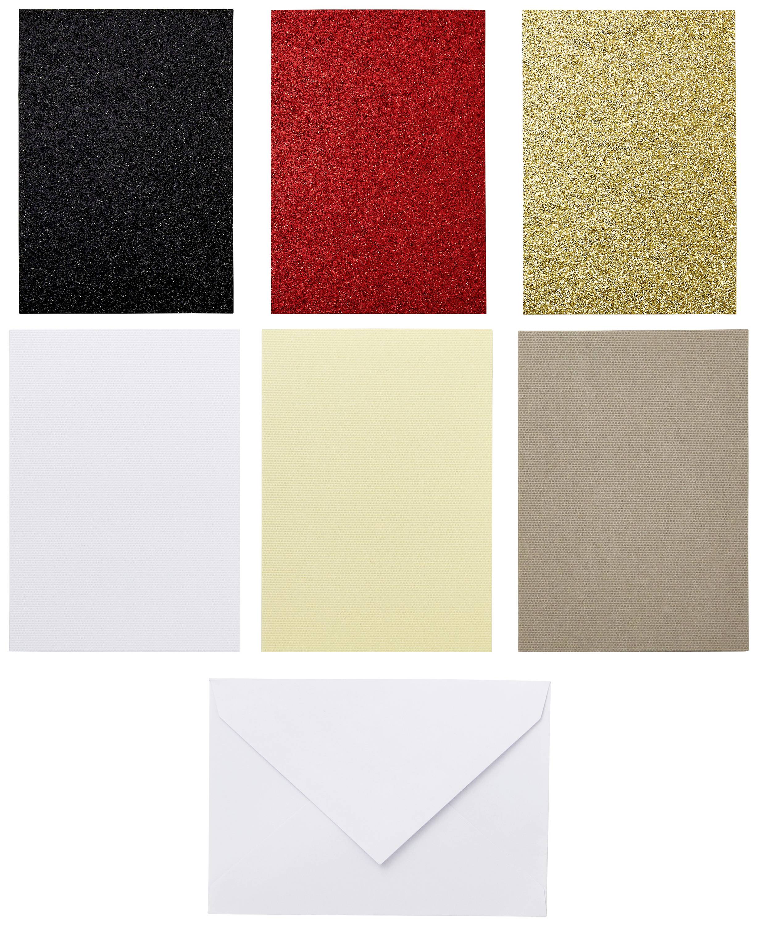 Cricut Insert Cards Glitz & Glam R10 Set de cartes taupe, crème, blanc
