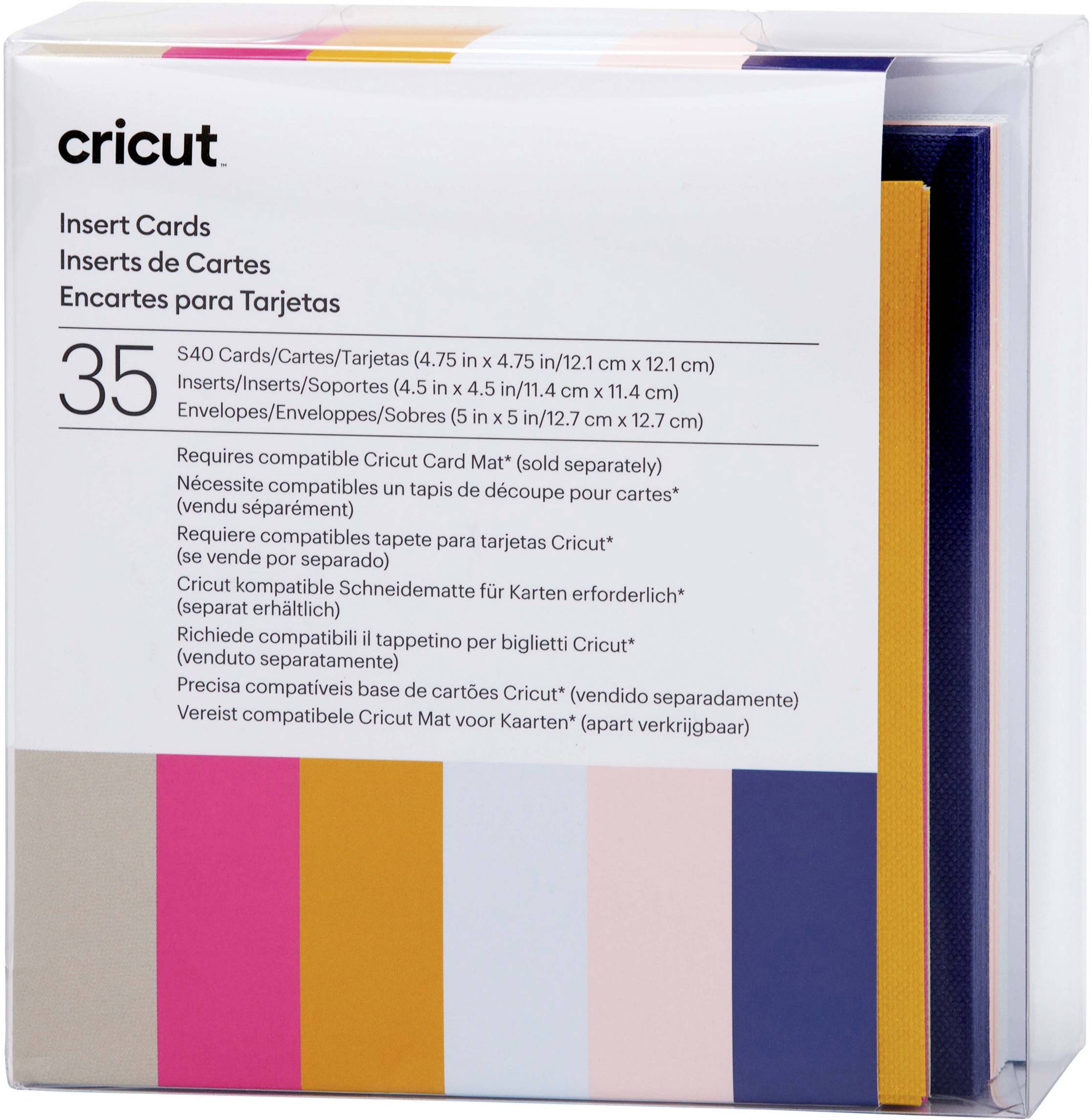 Cricut Insert Cards Sensei S40 Set de cartes bleu tulipe, poudre
