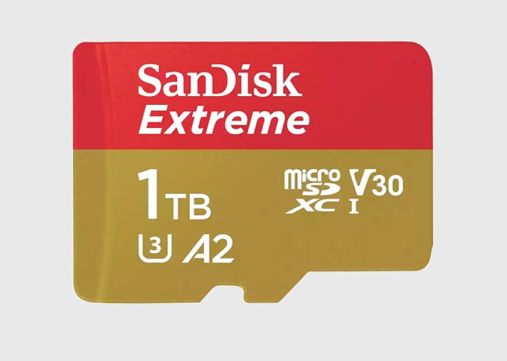 SanDisk Extreme Carte microSDXC 1024 GB Class 10, UHS-I, v30 Video Speed Class résistance aux chocs, étanche