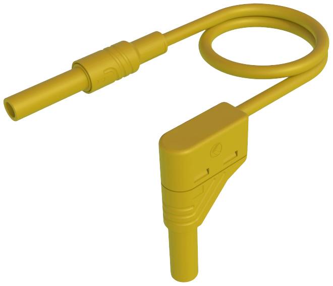 SKS Hirschmann MAL S WG-B 100/2,5 ge Cordon de mesure de sécurité fiche de sécurité 4 mm fiche de sécurité 4 mm 100 cm jaune