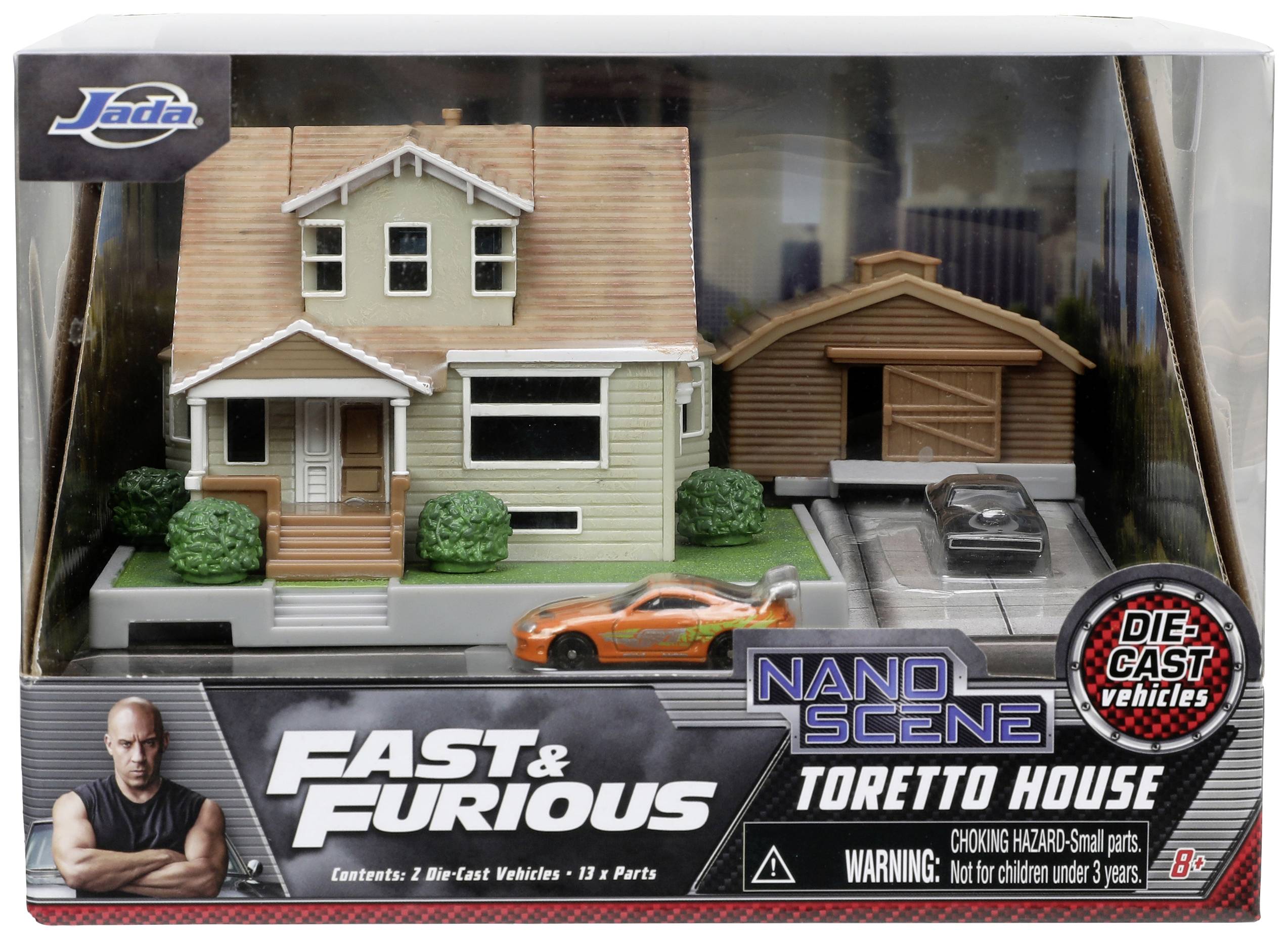JADA TOYS F&F Nano Dom's House Display Diorama 1:24 Modèle réduit de voiture