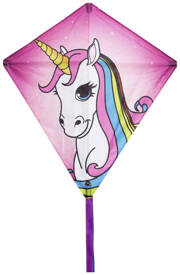HQ 1 ligne Cerf-volant Eddy Unicorn Envergure (détails) 680 mm Force du vent supportée 2 - 5 bft