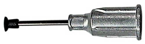 Un outil en métal argenté avec une pointe et une poignée en caoutchouc noir. Il semble être un élément de connexion ou un outil spécialisé.