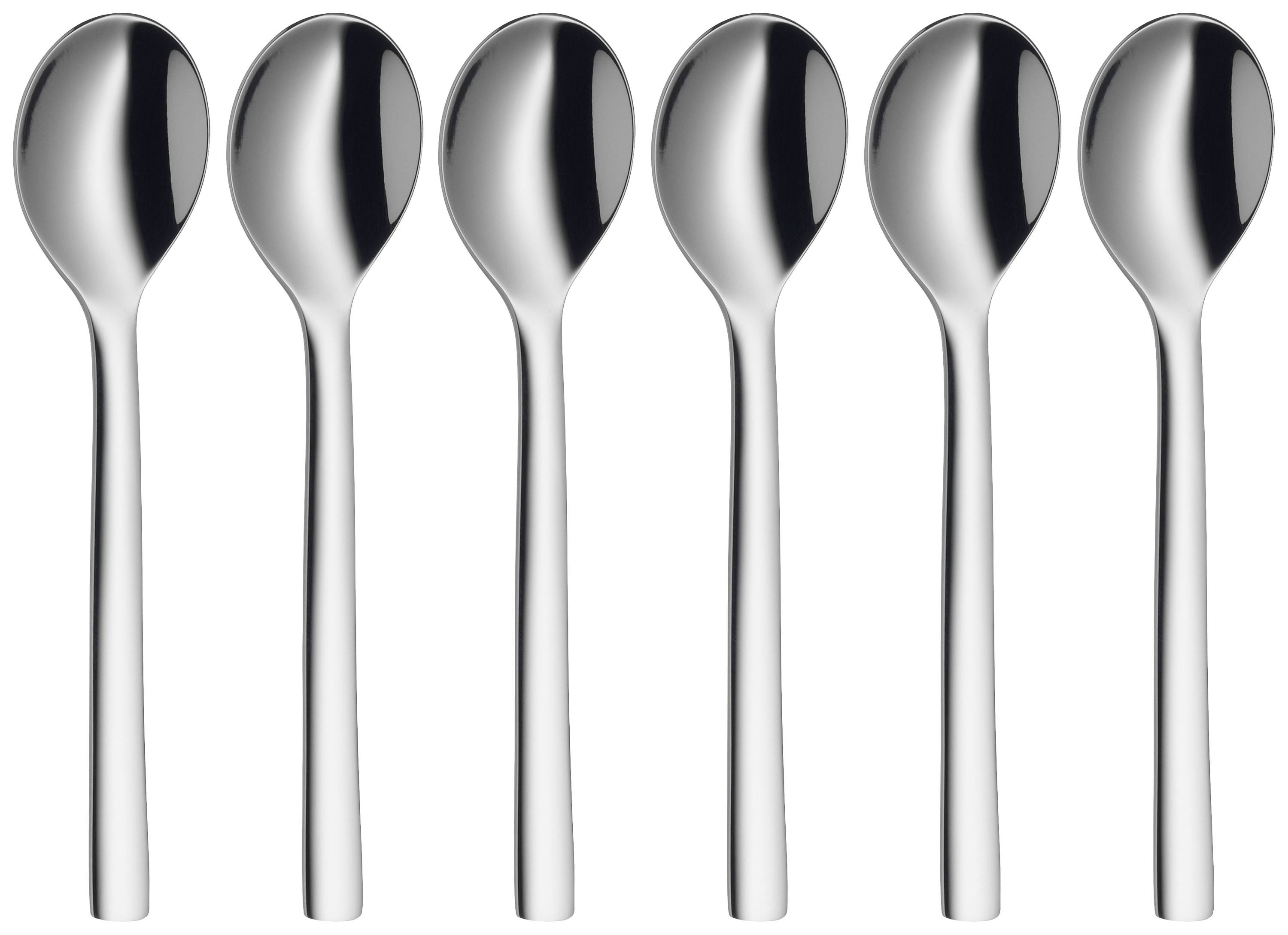 WMF 3201000266 SET de 6 cuillères à espresso, 11 cm, Nuova, acier inoxydable poli