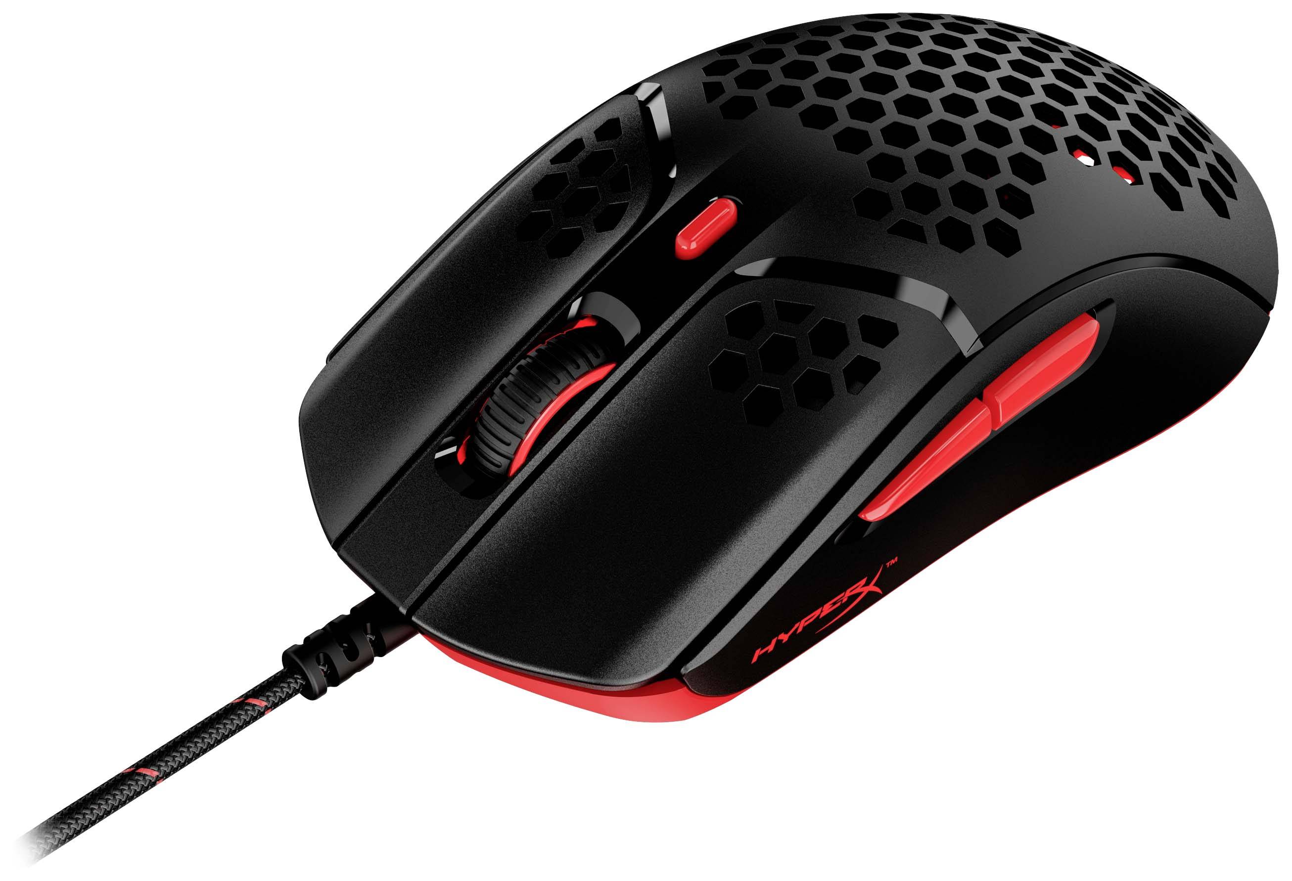 HyperX Pulsefire Haste Souris de gaming filaire optique noir/rouge 6 Boutons 16000 dpi éclairé