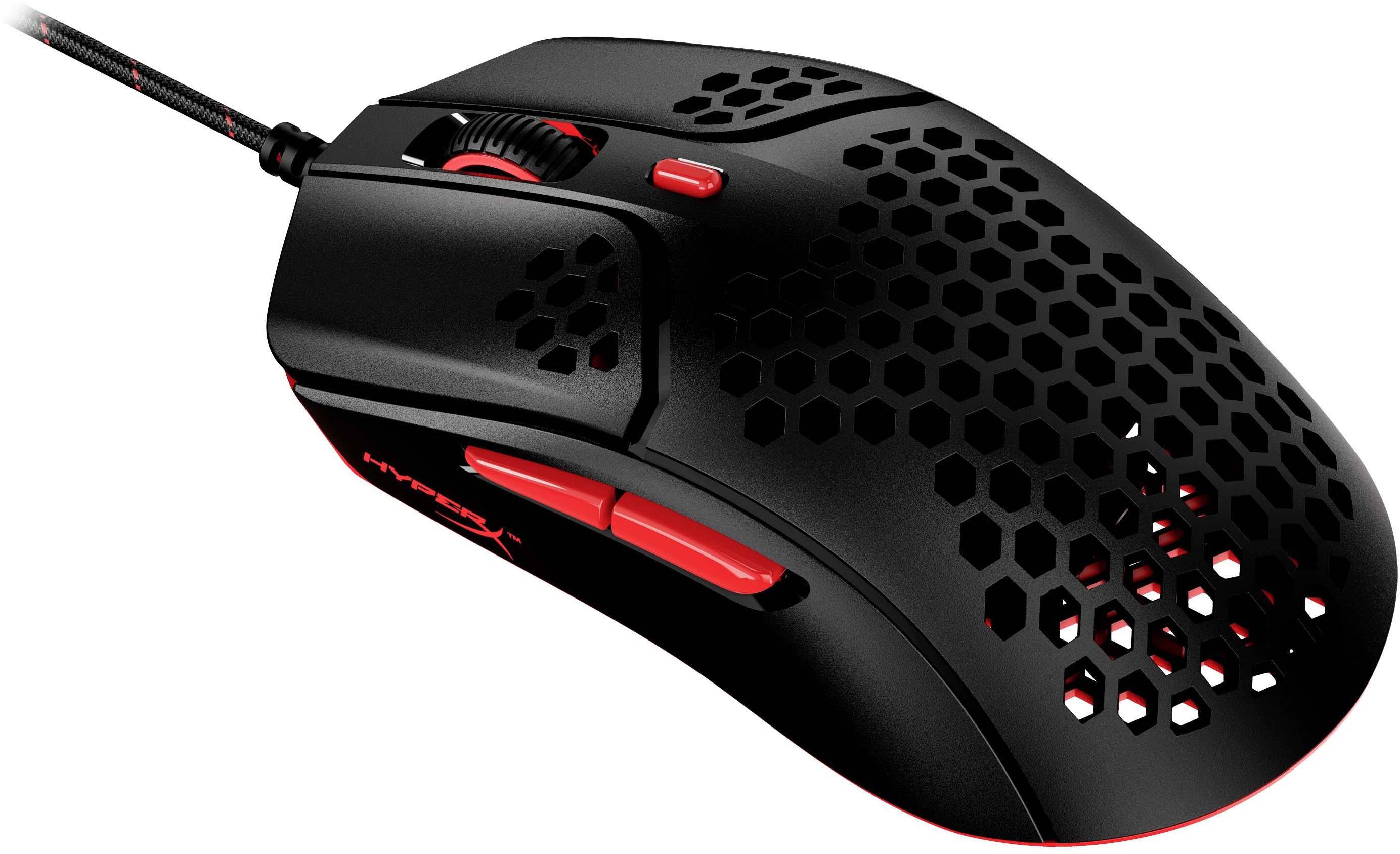 HyperX Pulsefire Haste Souris de gaming filaire optique noir/rouge 6 Boutons 16000 dpi éclairé