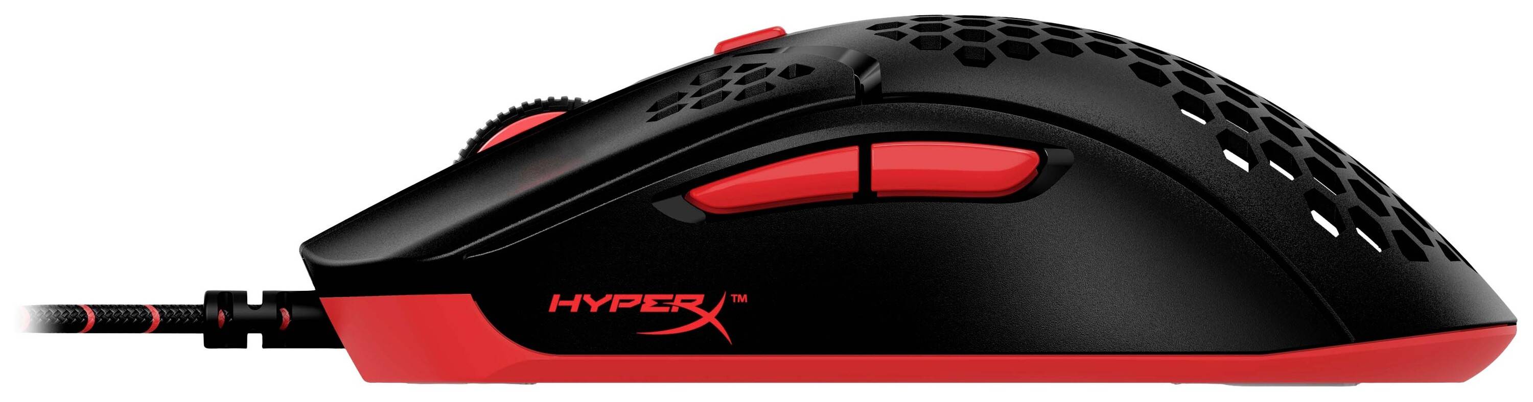 HyperX Pulsefire Haste Souris de gaming filaire optique noir/rouge 6 Boutons 16000 dpi éclairé