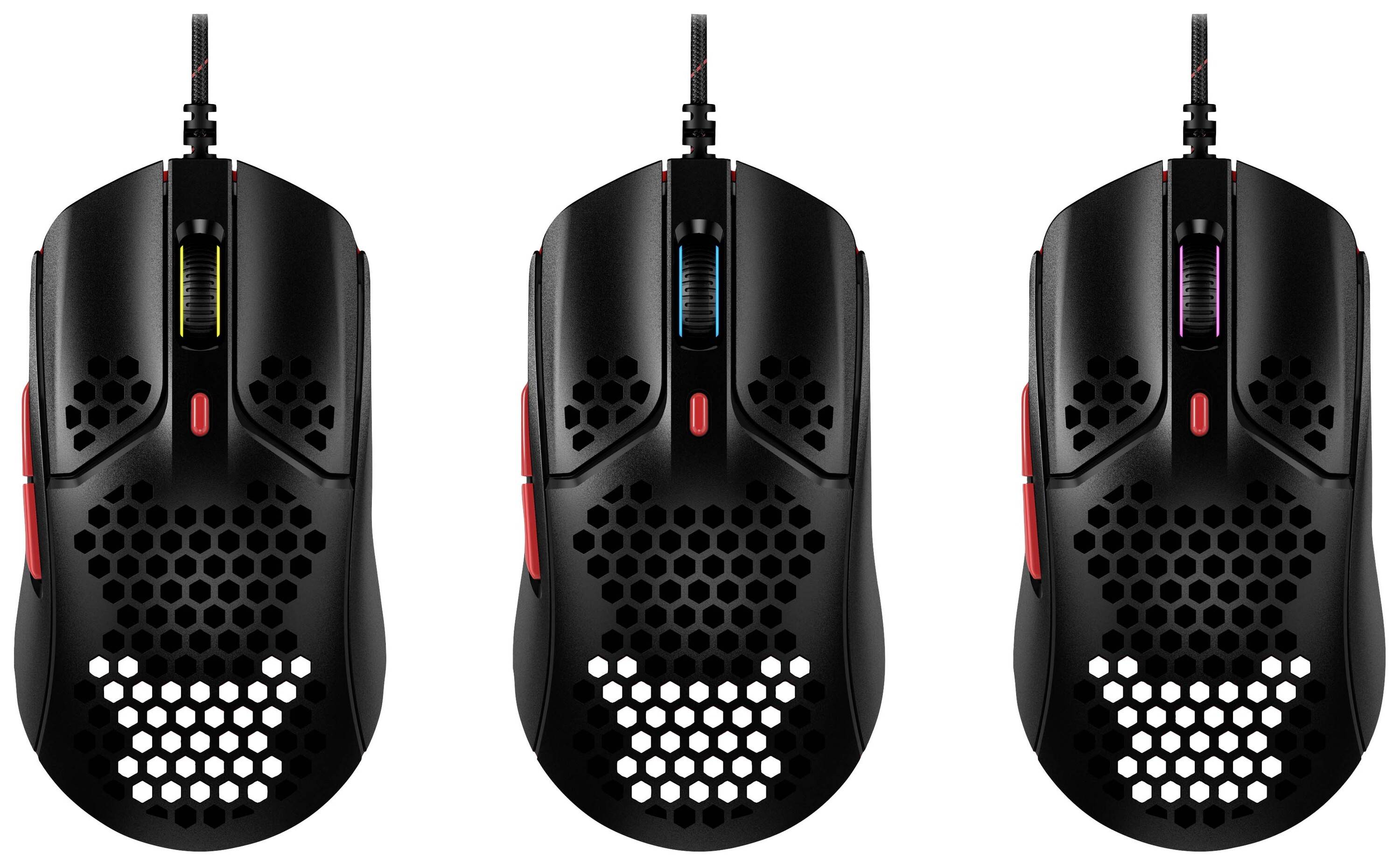 HyperX Pulsefire Haste Souris de gaming filaire optique noir/rouge 6 Boutons 16000 dpi éclairé